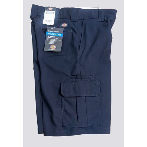New Mens DICKIES Navy Blue Flex Relaxed Fit 13" Cargo Work Shorts Size 32 - Picture 6 of 7